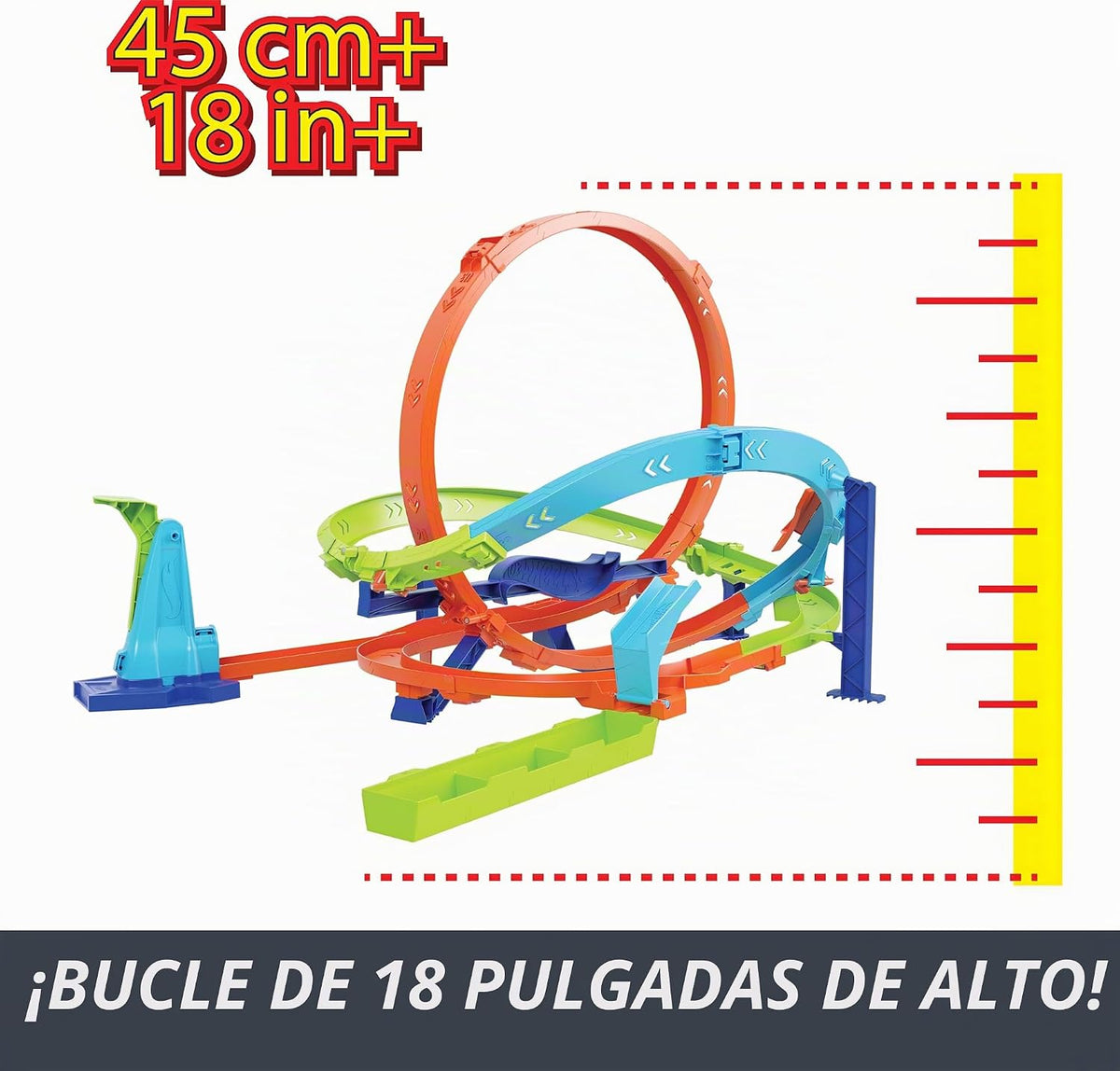 Hot Wheels Juego de pistas de coche de juguete, desafío de ciclón d...