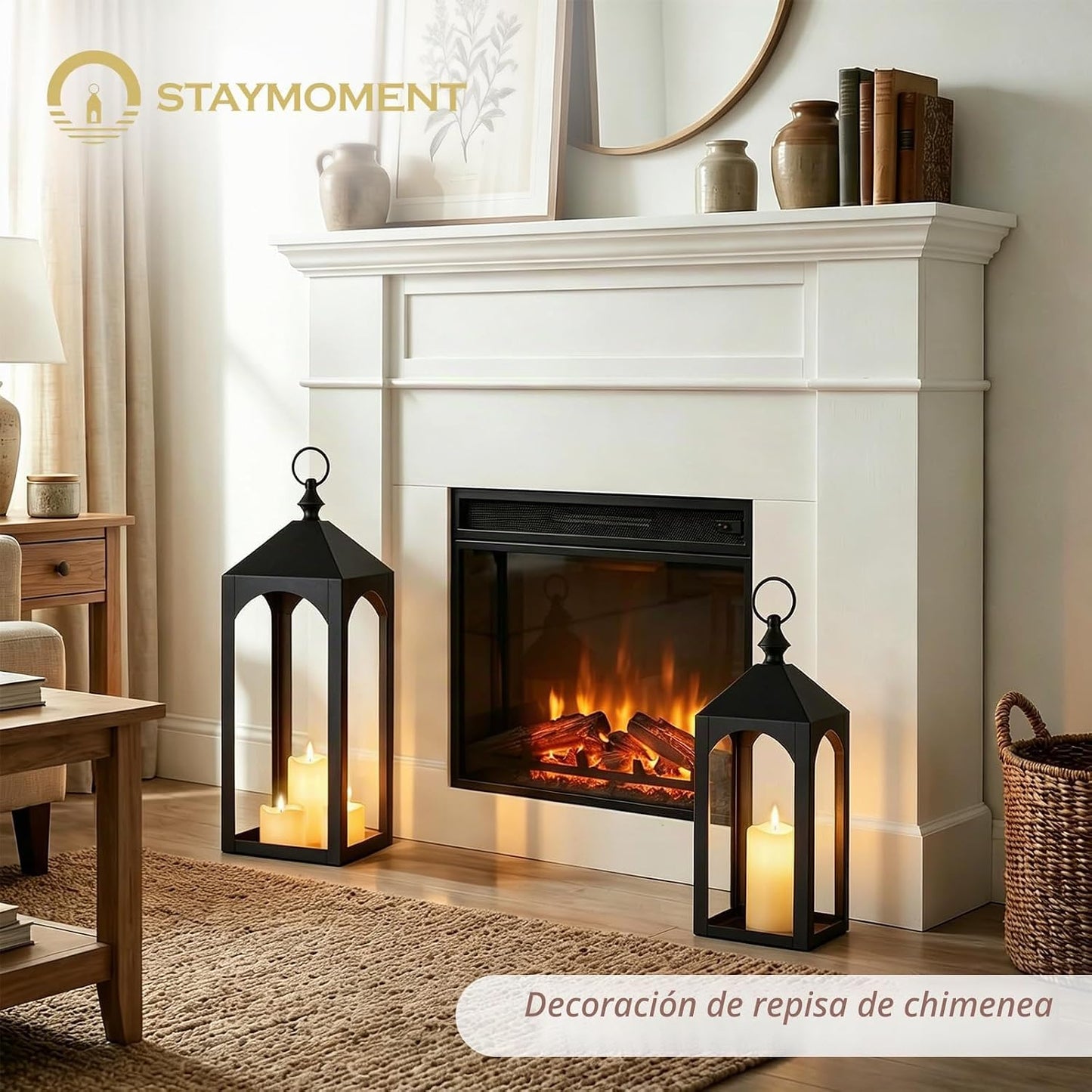 Staymoment Faroles Grandes para Exteriores para Porche: Juego de 2...