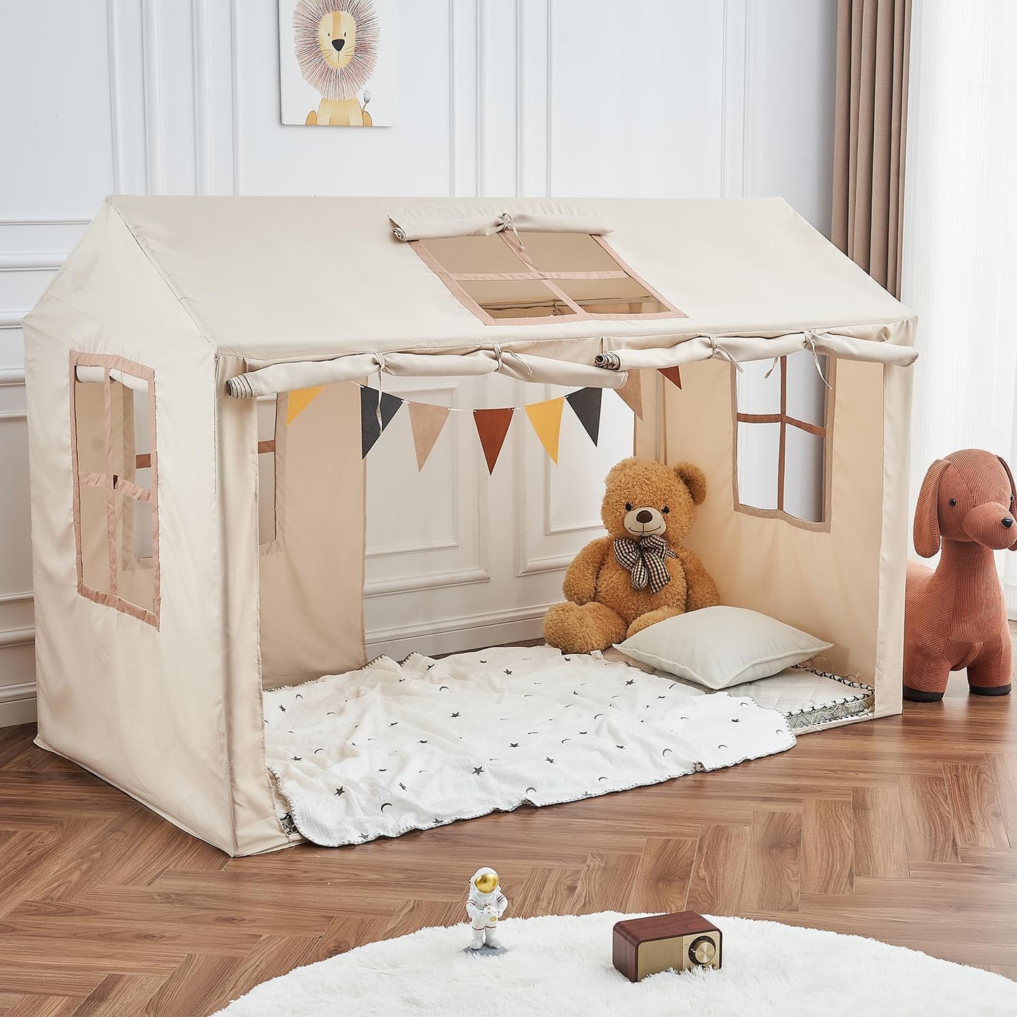 WANFASO Tienda de Cama Twin, Dosel de Cama Interior, Tiendas para N...