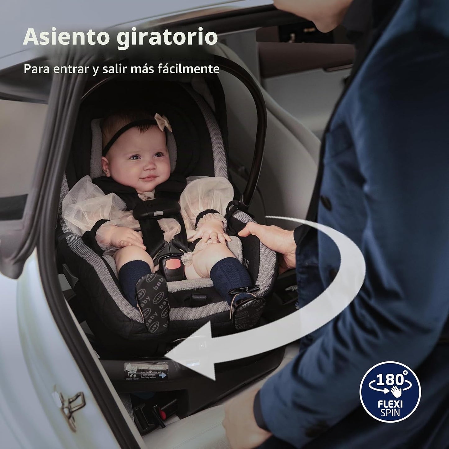 Maxi-Cosi Peri 180 - Asiento de coche giratorio para bebé, asiento...