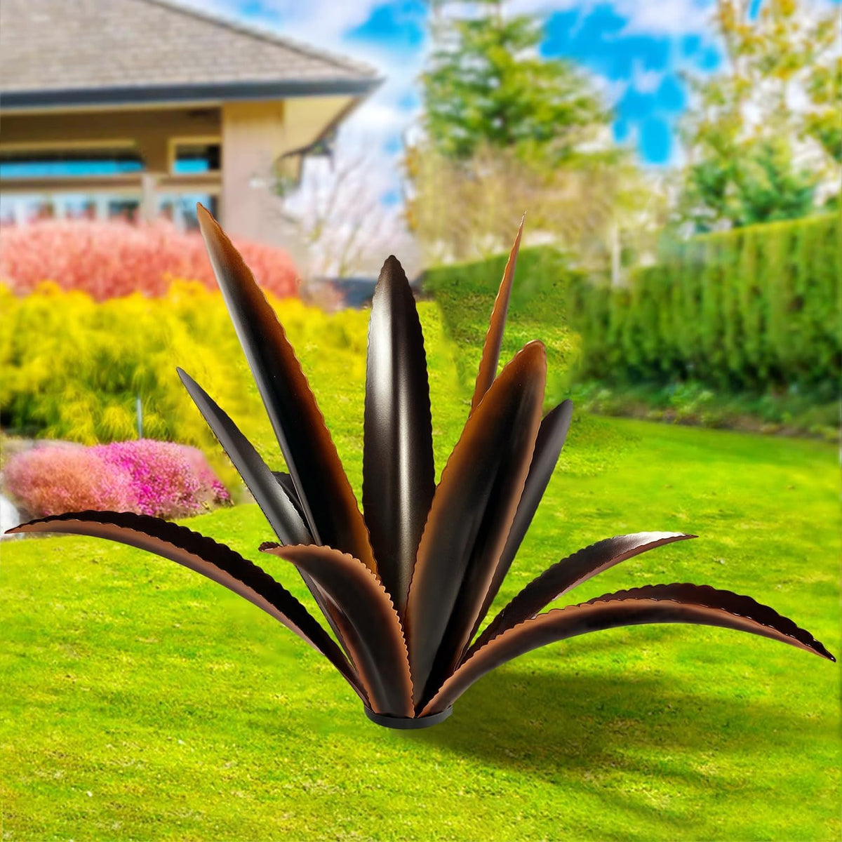 TOMBABY Agave de Metal Agrandado Engrosado Resistente al Viento Art...