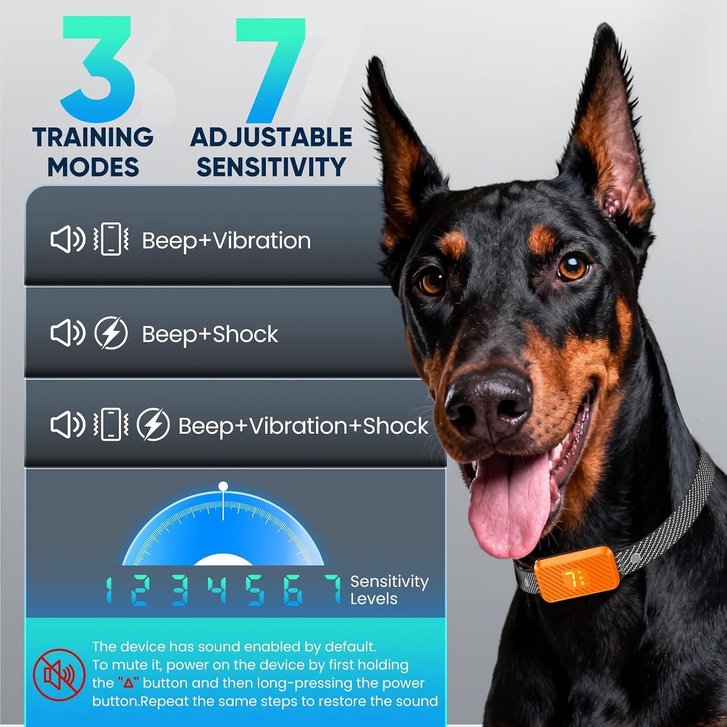 KJKZO Collar antiladridos para perros grandes, medianos y pequeños,...