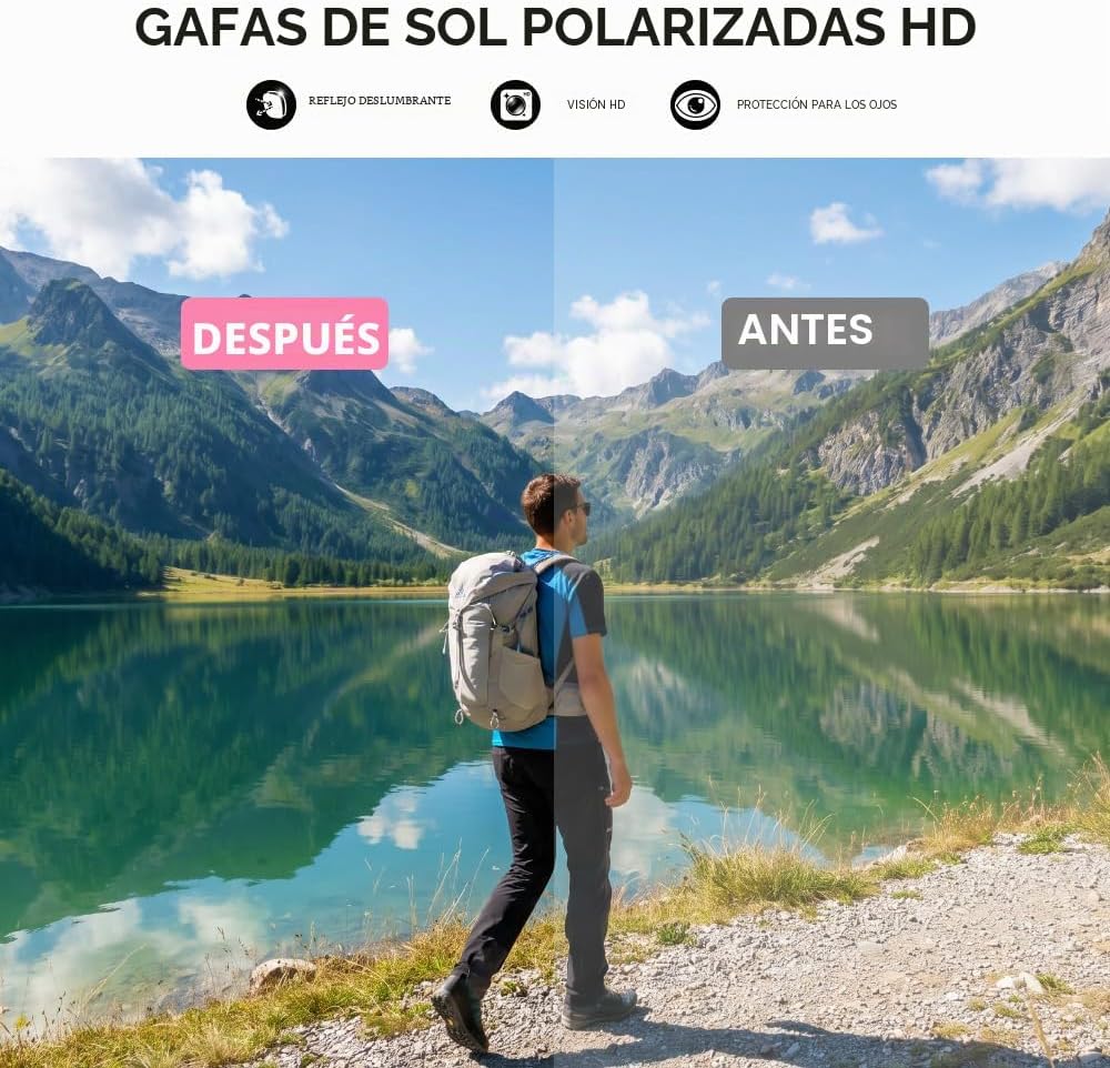 AJBAY Lentes de sol deportivos polarizados para hombres y mujeres,...