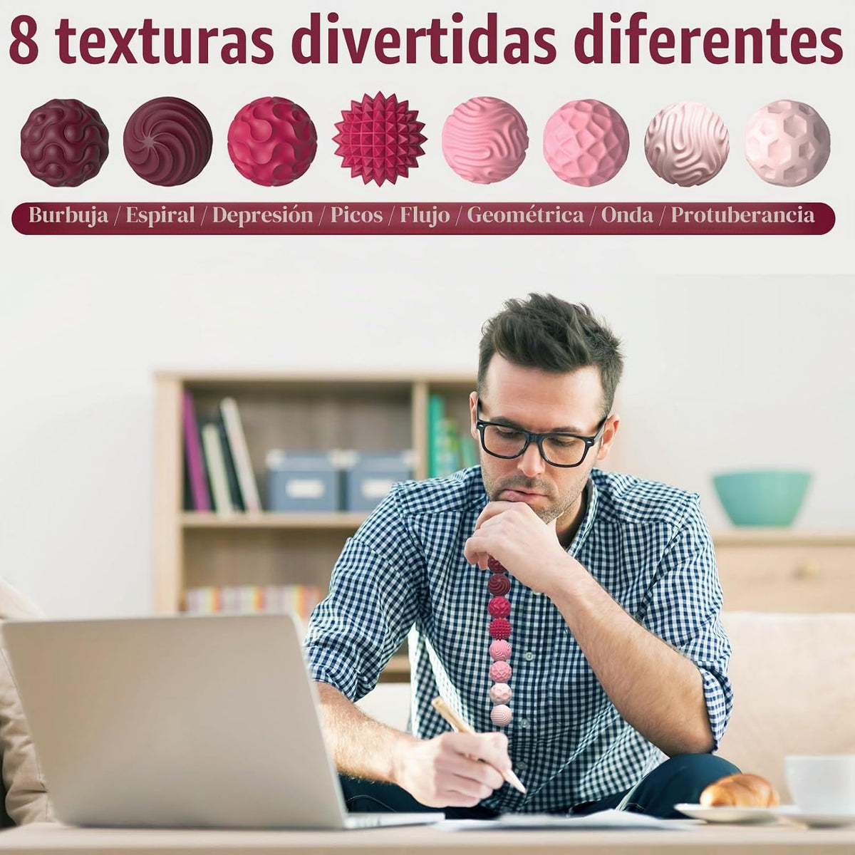 Bolas magnéticas de silicona, juguetes antiestrés para adultos y ad...
