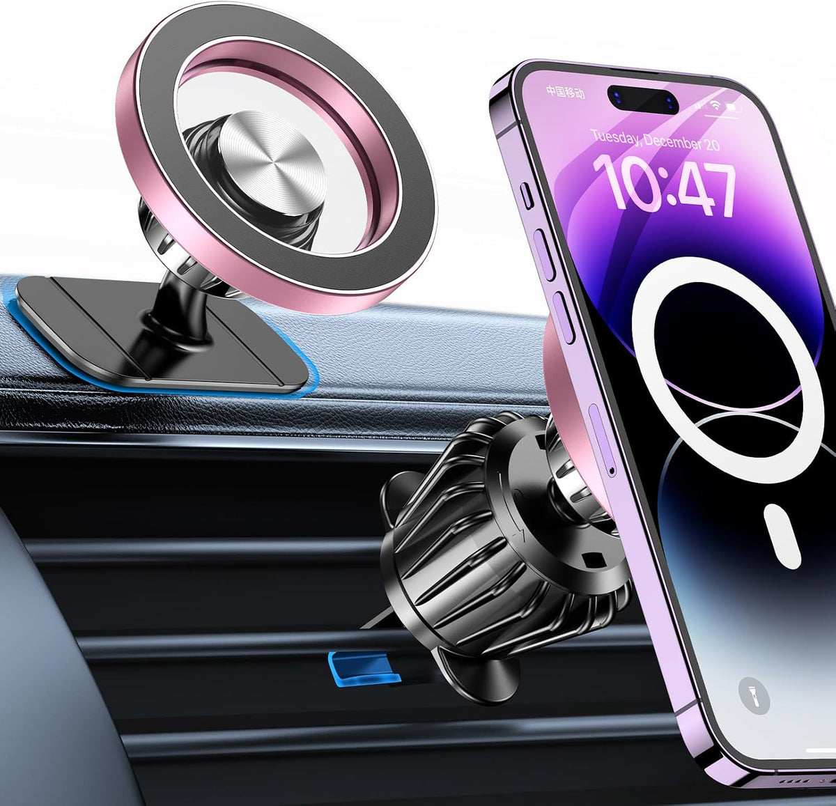 Kaistyle Soporte de coche Magsafe 20 imanes fuertes: soporte magnét...