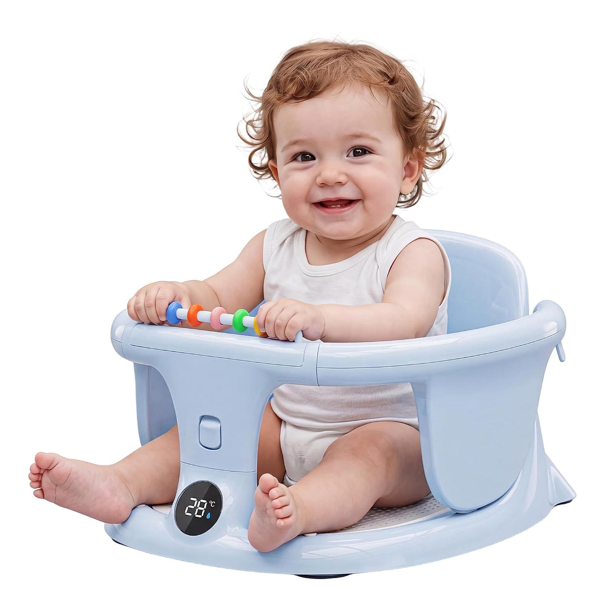 Asientos de baño para bebés sentados, silla de baño para bebés dura...