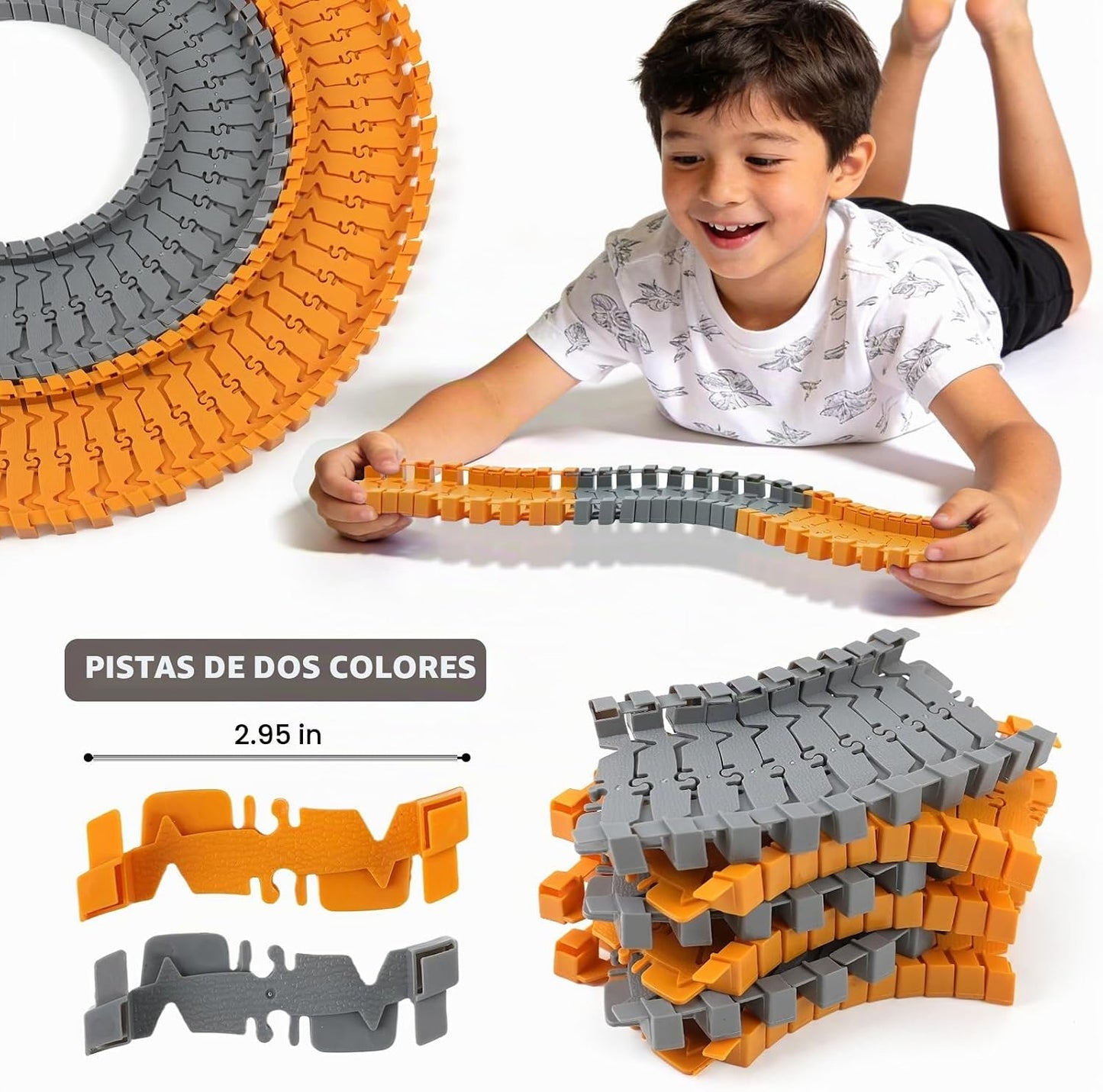 TGJH Kit de expansión de pista flexible de construcción de 100 piez...