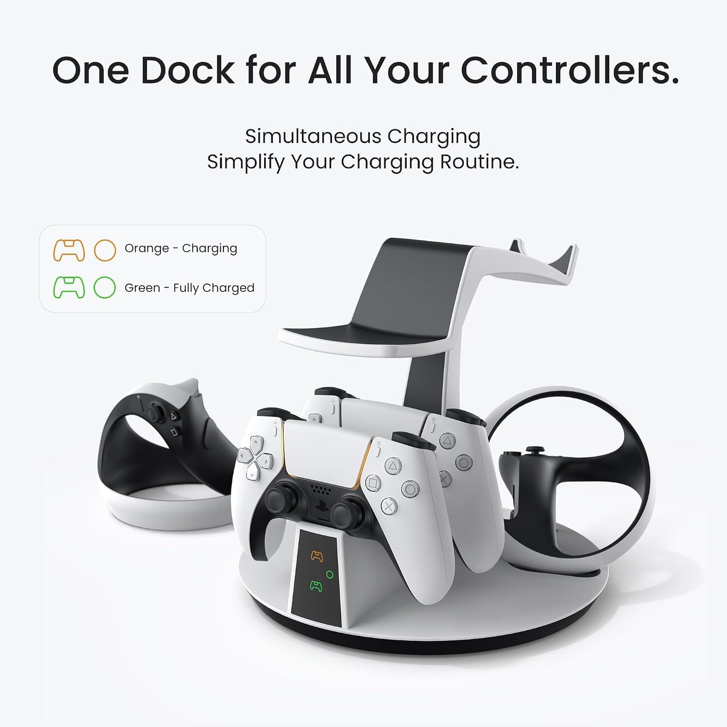 Estación de carga con controlador 3 en 1 KIWI design D2 para PSVR2...
