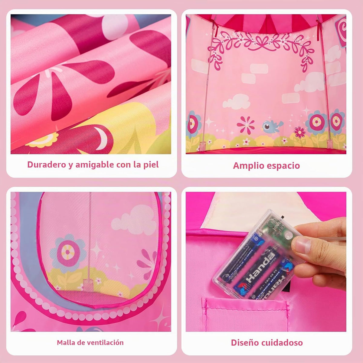 ROIWUIE Tienda de campaña de juego Princess Castle para niños, tien...