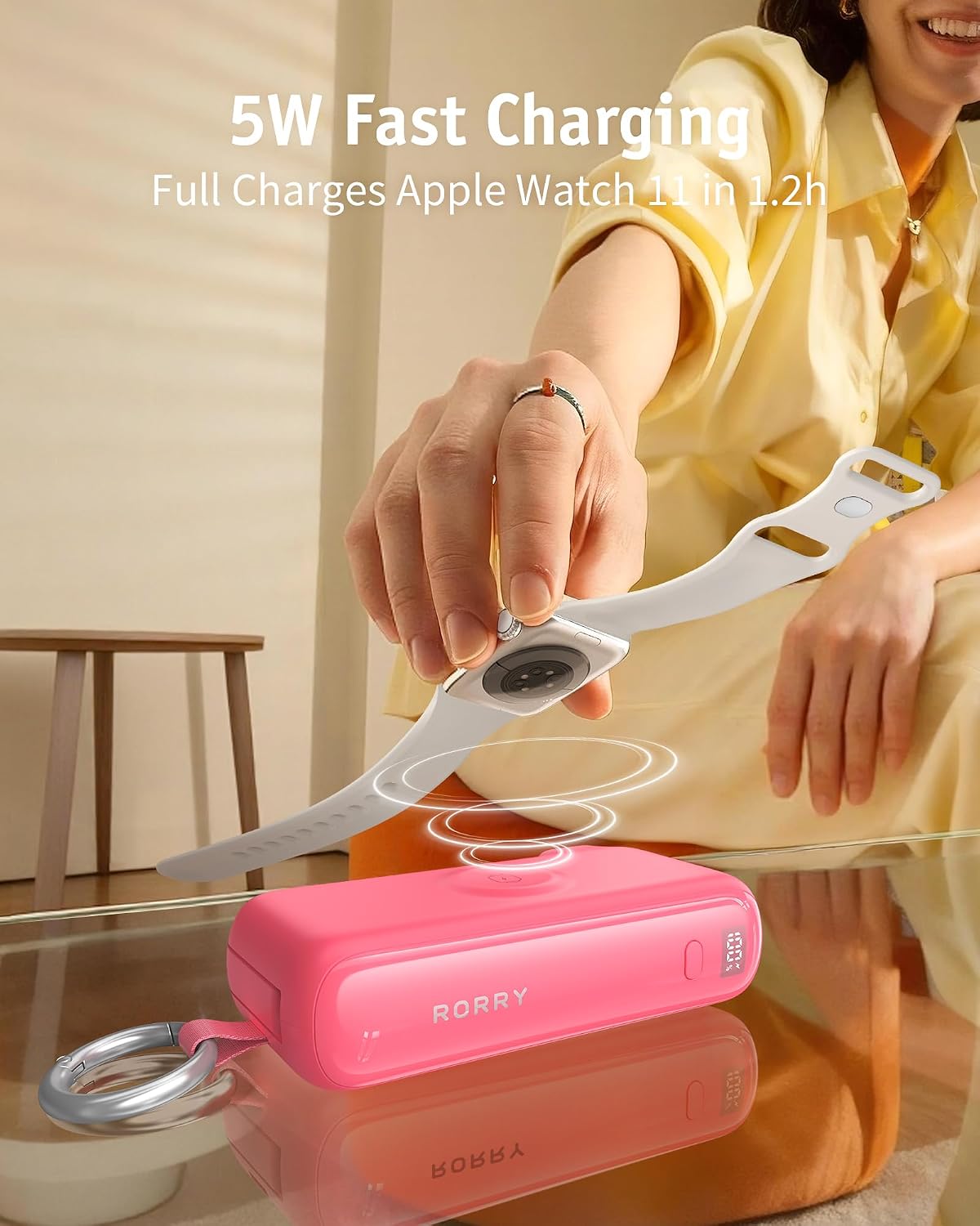 RORRY Cargador portátil de flujo 10000mAh 40W enchufe de pared Banc...