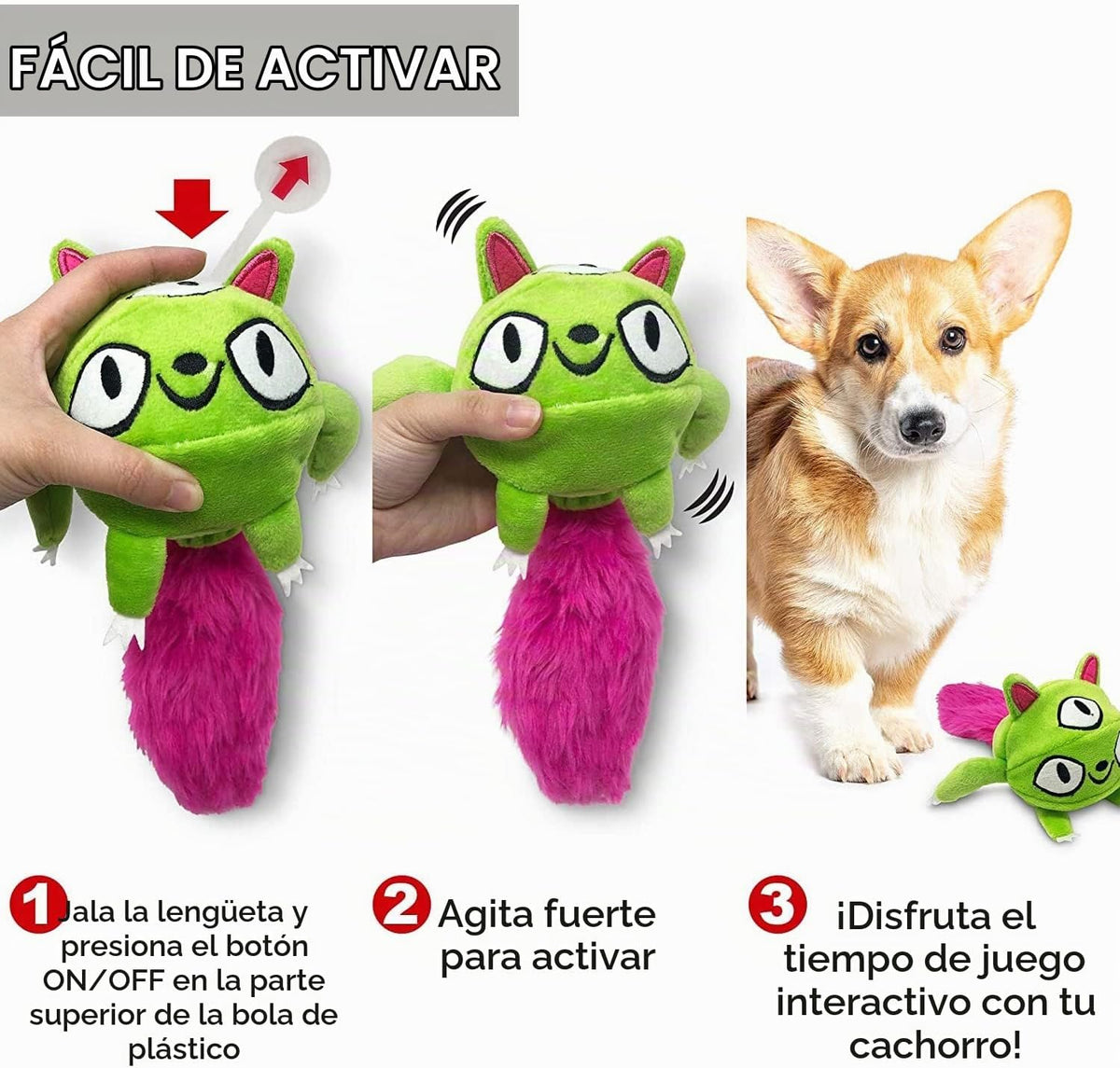 Hyper Pet Doggie Pal Monster - Juguetes interactivos de peluche par...