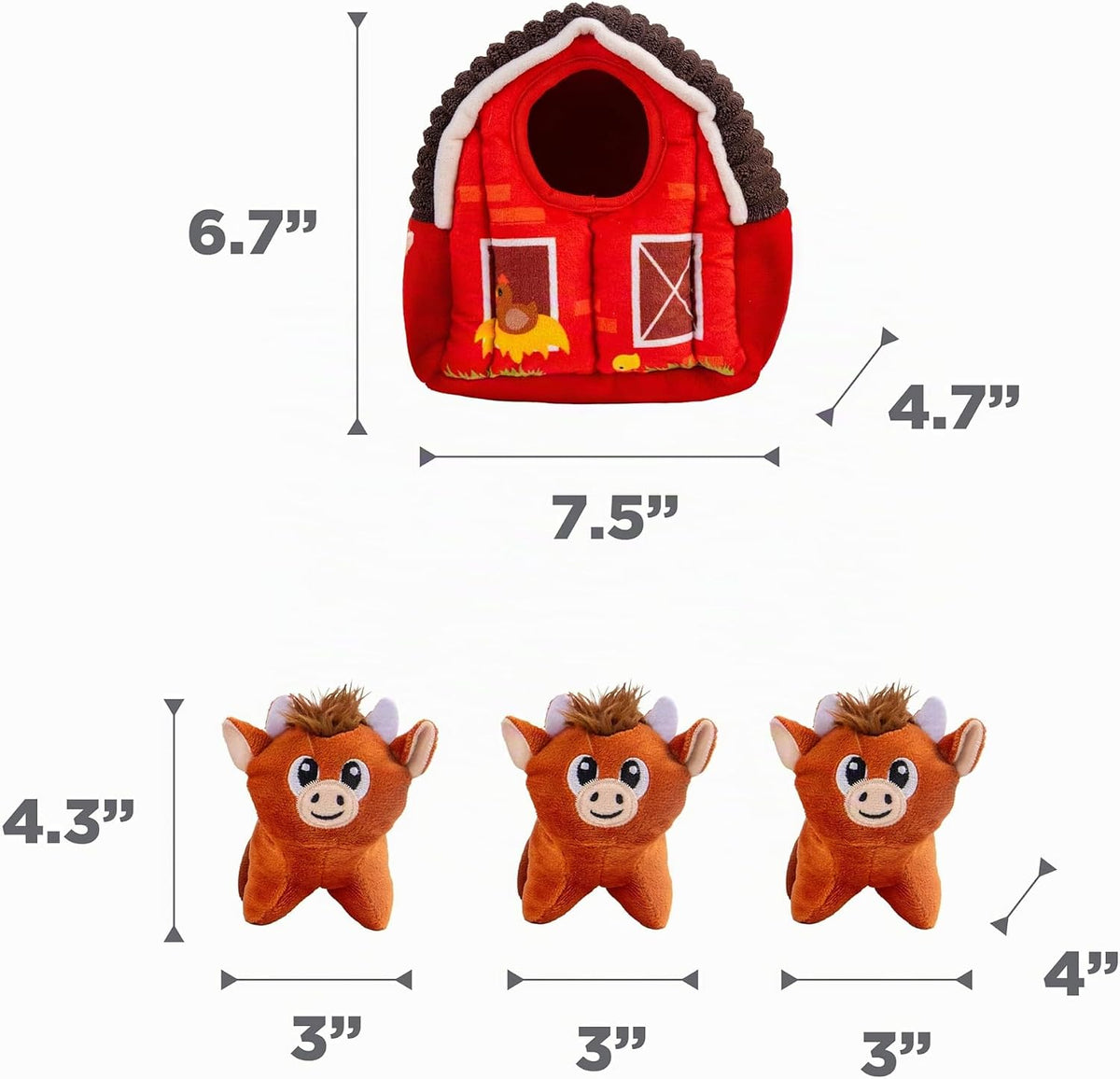 Outward Hound Hide-A-Cow - Juguete para perro, rompecabezas interac...