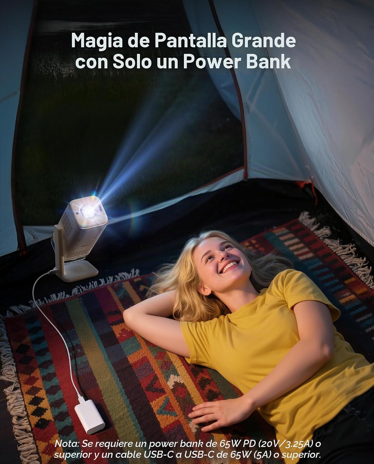 Aurzen BOOM Air - Proyector portátil para Google TV con alimentació...