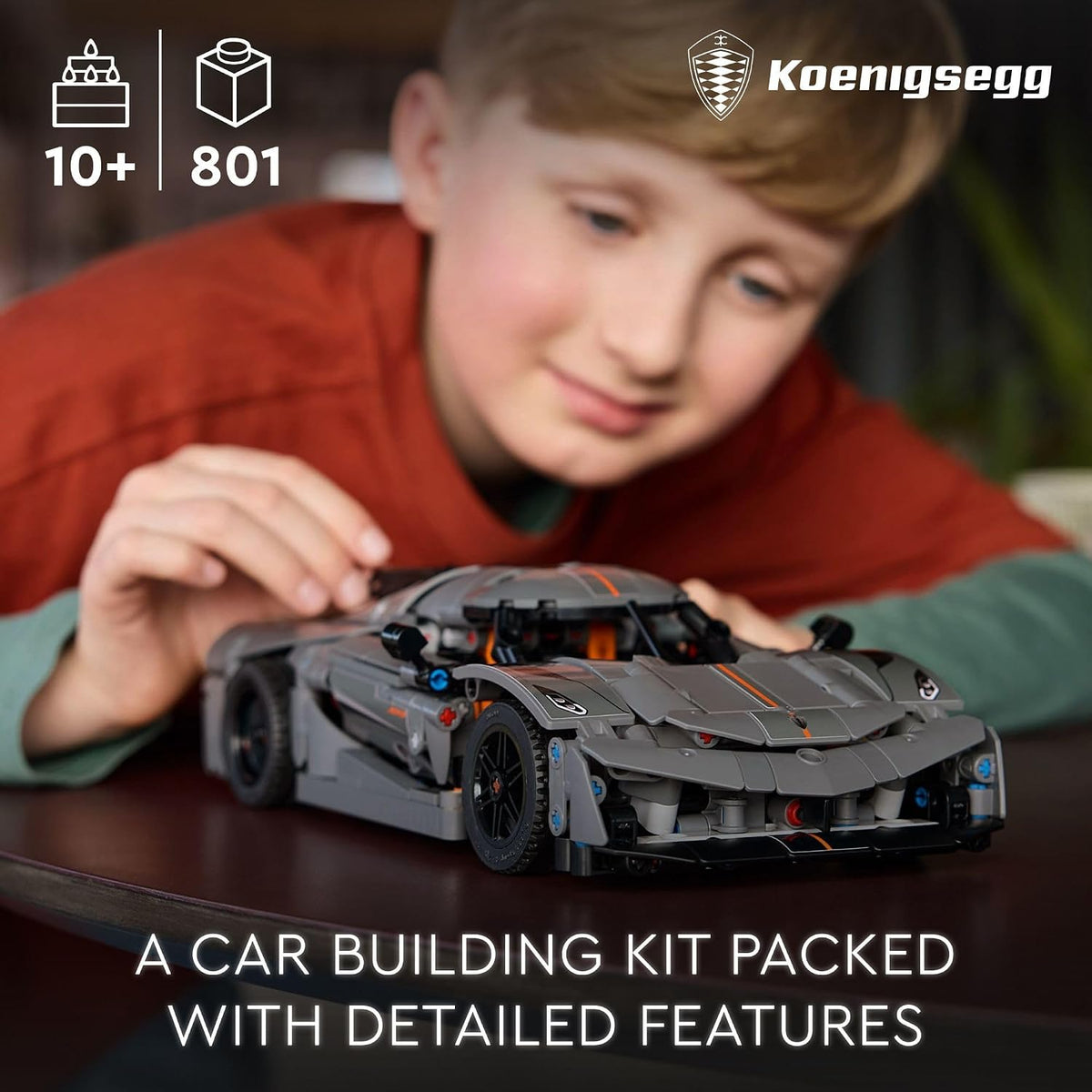 LEGO Technic Koenigsegg Jesko Absolut - Hiperauto gris, juego de co...