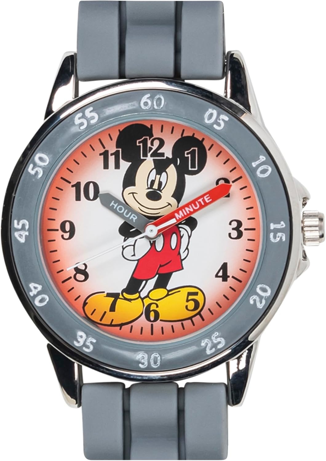 Reloj analógico para niños Mickey Mouse de Accutime, esfera de fáci...