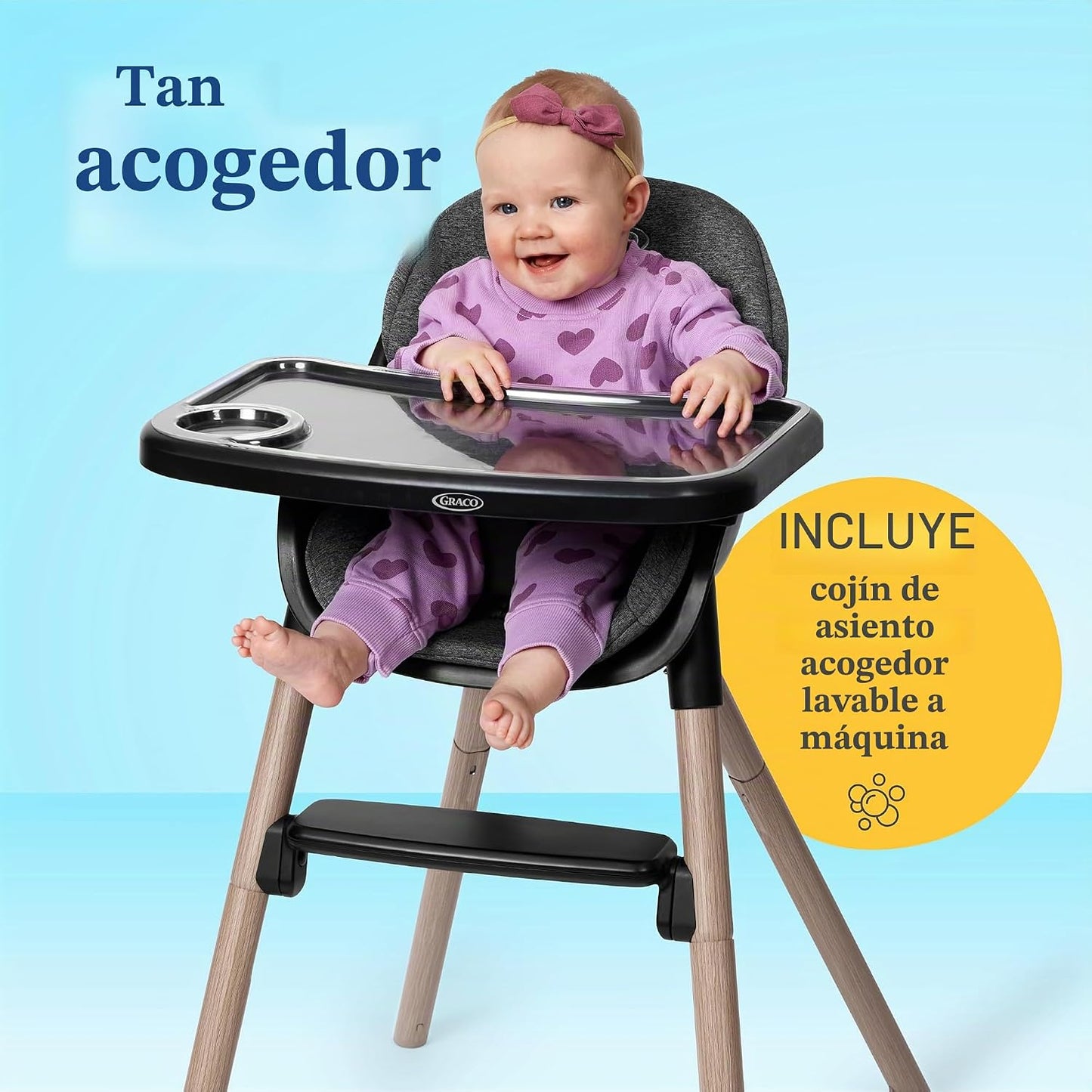 Graco Ready2Dine DLX - Silla alta 4 en 1, color Hazen | 4-en-1: Tro...