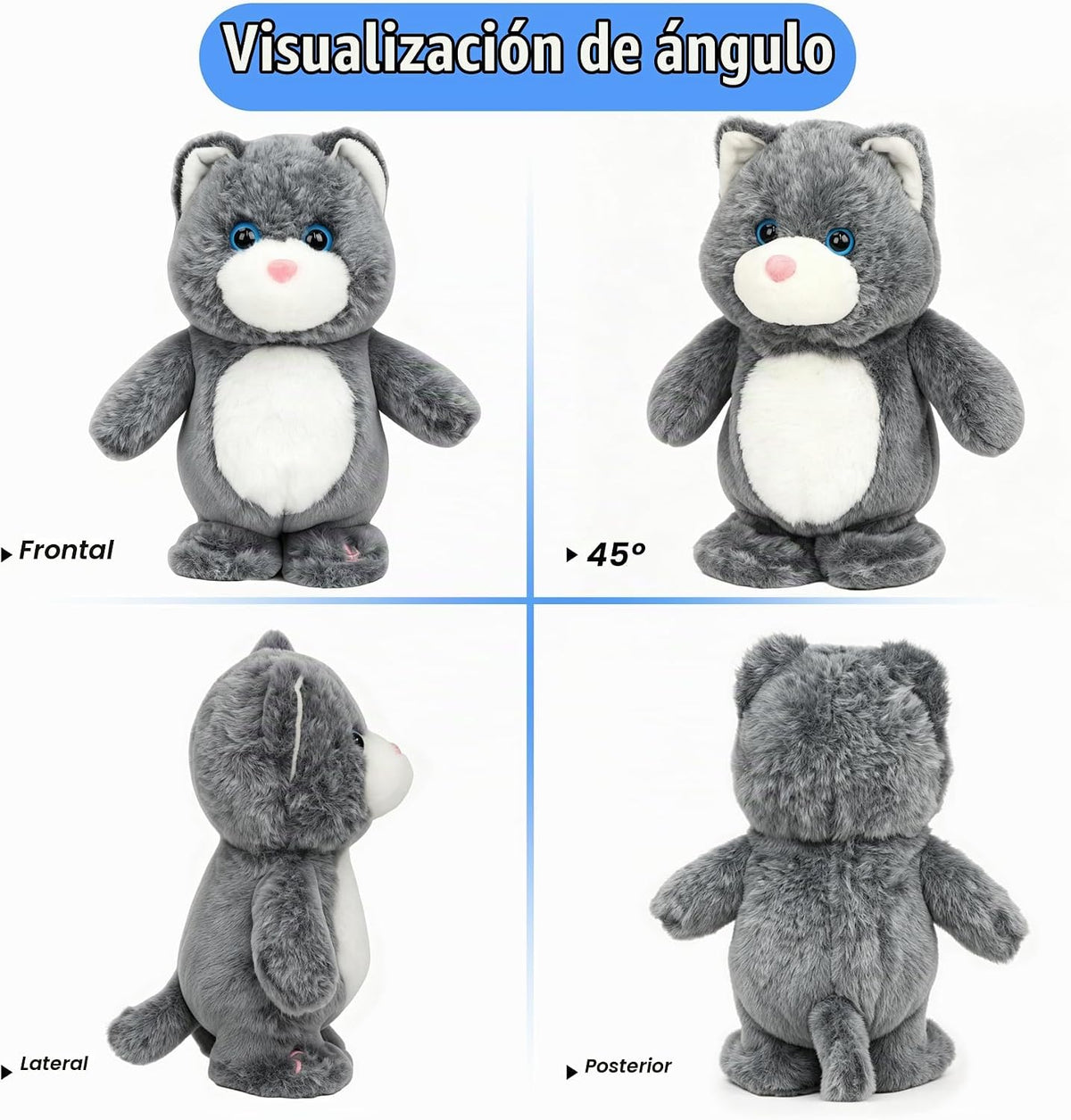 Hopearl Gato que Habla y Canta Repite lo que Dices Gatito Caminante...
