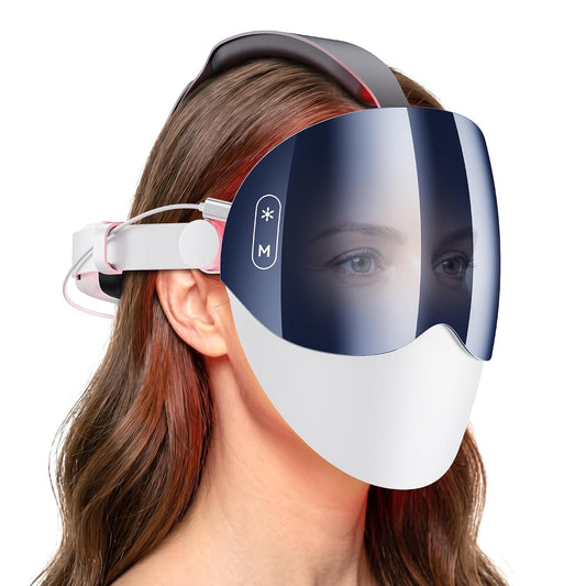 ASKMACH Máscara de luz roja para cara, máscara facial de terapia de...