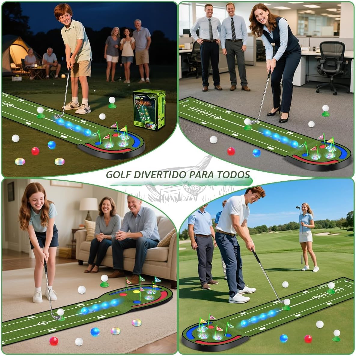 TERRAMUS Alfombra de Golf Mejorada para Niños, Verde de Golf de 2.3...