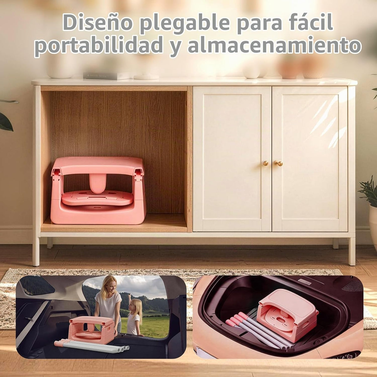 Silla alta 3 en 1 para bebés y niños pequeños, asiento y comedor de...