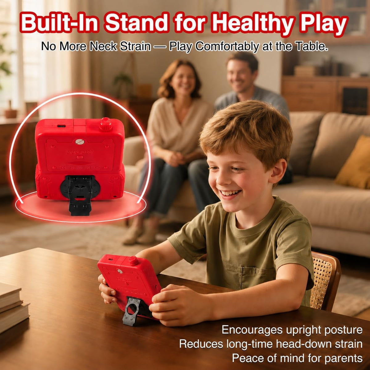 JJFUN Consola de juegos portátil para niños, tema de auto de carrer...