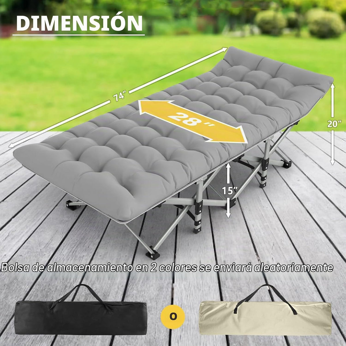 Slendor Cuna de camping plegable con colchón, carga máxima de 500 l...