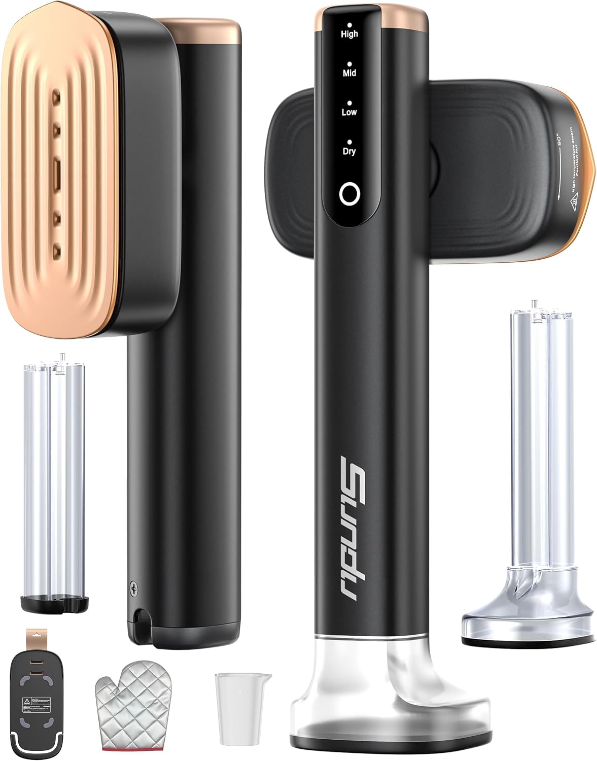 Sundu Vaporizador portátil de mano para ropa, calentamiento rápido...