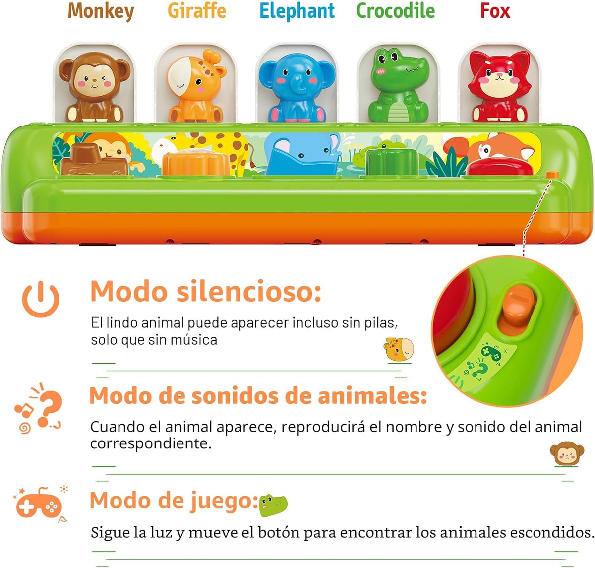 Duchong Juguetes emergentes para niños y niñas de 1 año, juguetes i...
