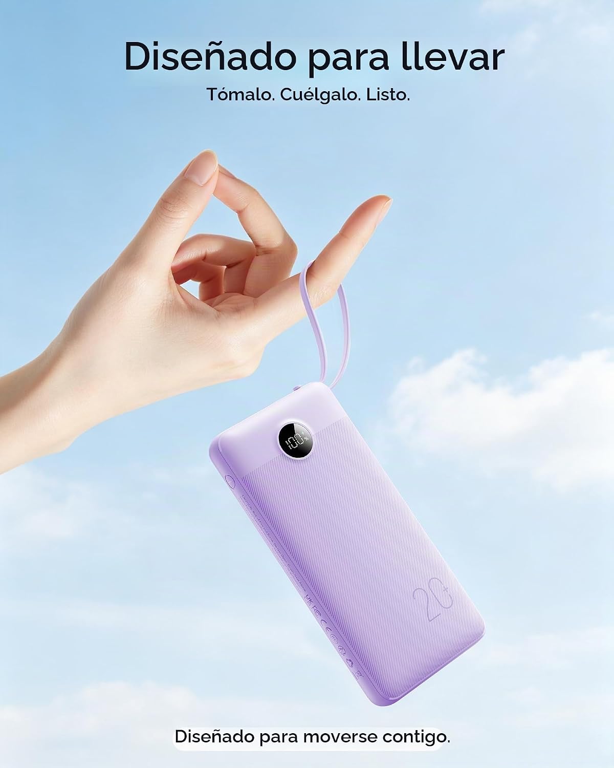 VRURC Cargador portátil delgado de 20000 mAh, 22.5 W PD de carga rá...