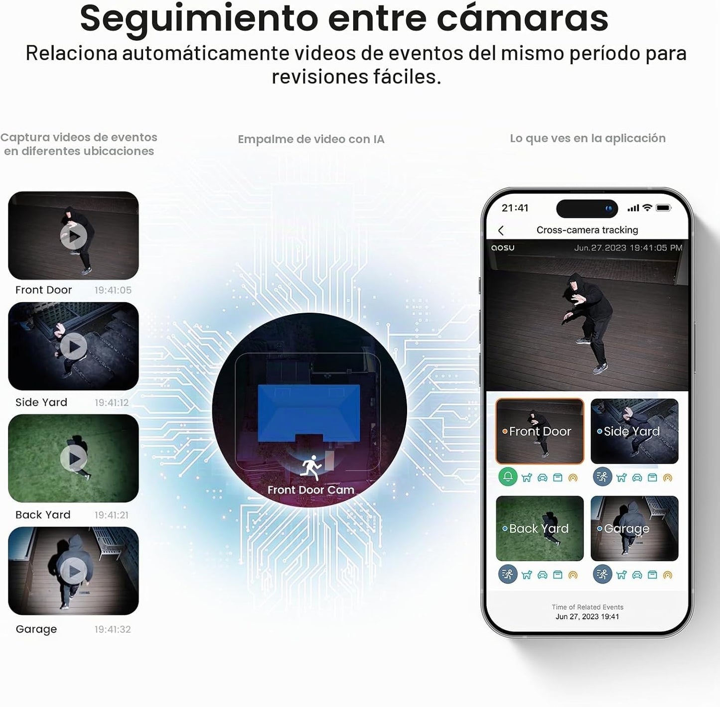 aosu Cámara adicional 2K, requiere aosuBase WirelessCam\/SolarCam (...