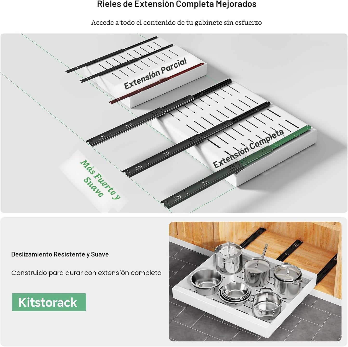 Organizador de gabinete extraíble, paquete de 2, expandible (30 cm...