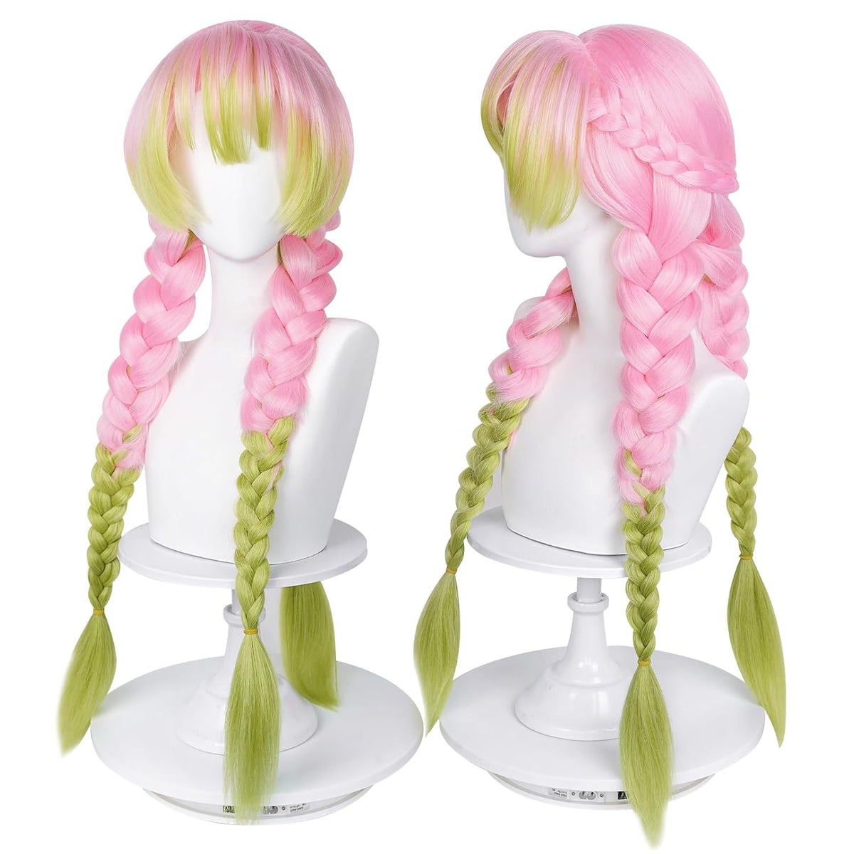 Max Beauty - Peluca de anime rosa y verde para Mitsuri Cosplay pelu...