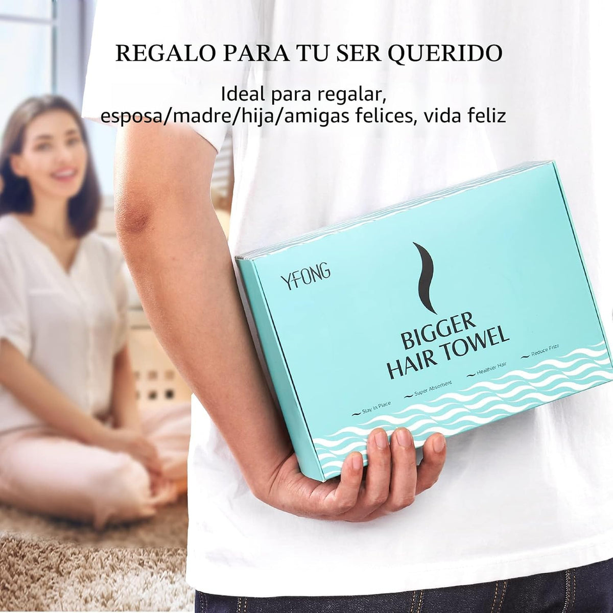 YFONG Paquete de 3 Toallas Grandes de Microfibra para Envolver el C...