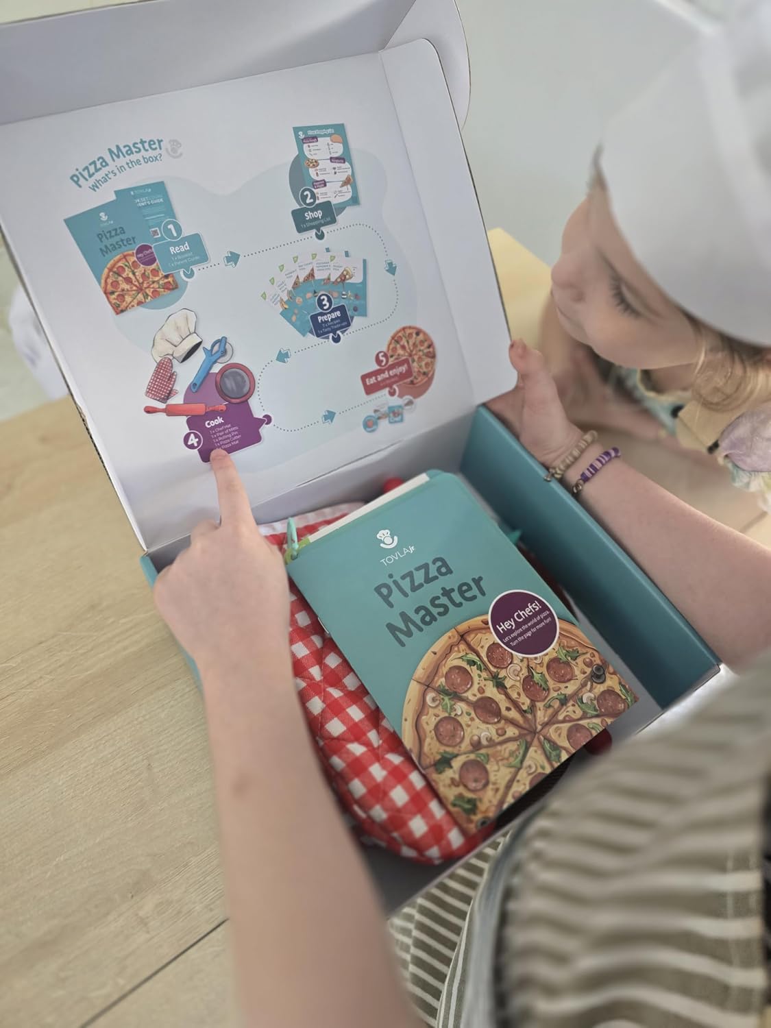 Tovla Jr. Kit de cocina de pizza real definitivo para niños, divert...