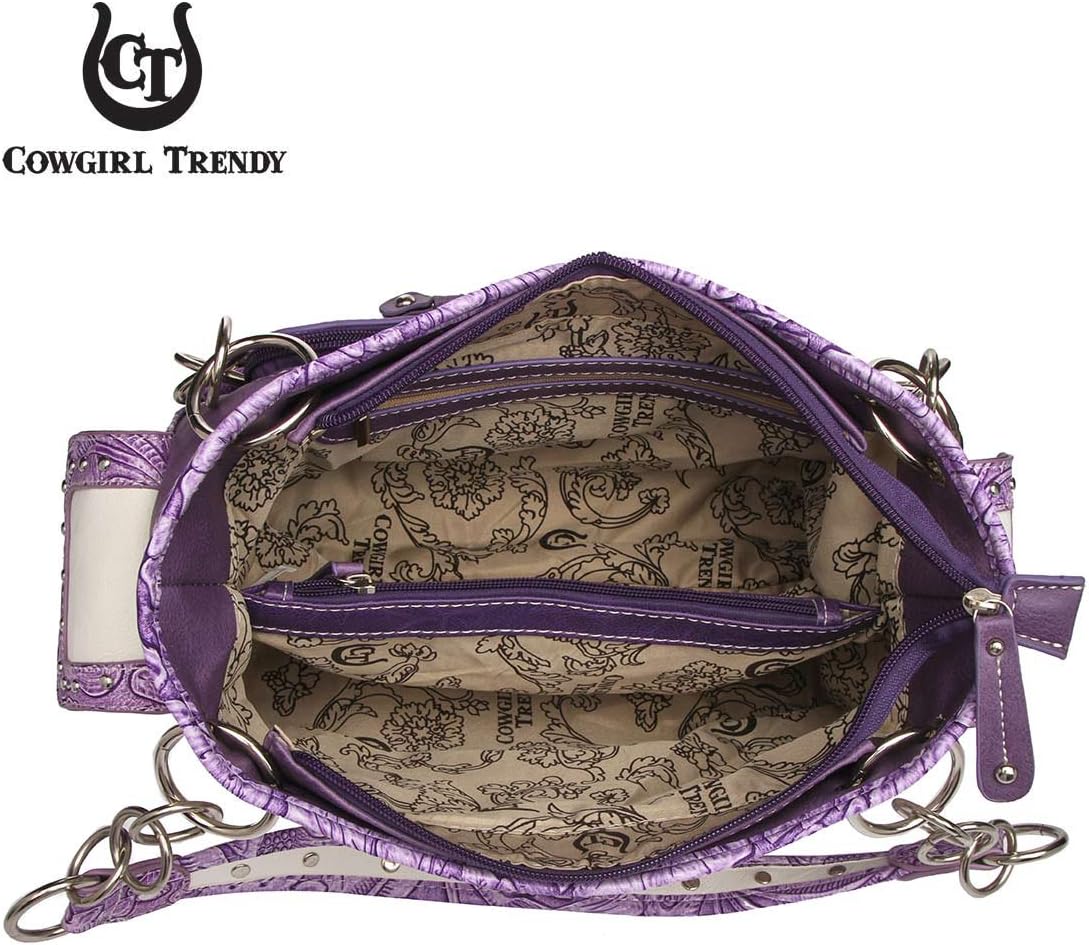 Bolso de estilo occidental con mariposas de primavera y flores para...