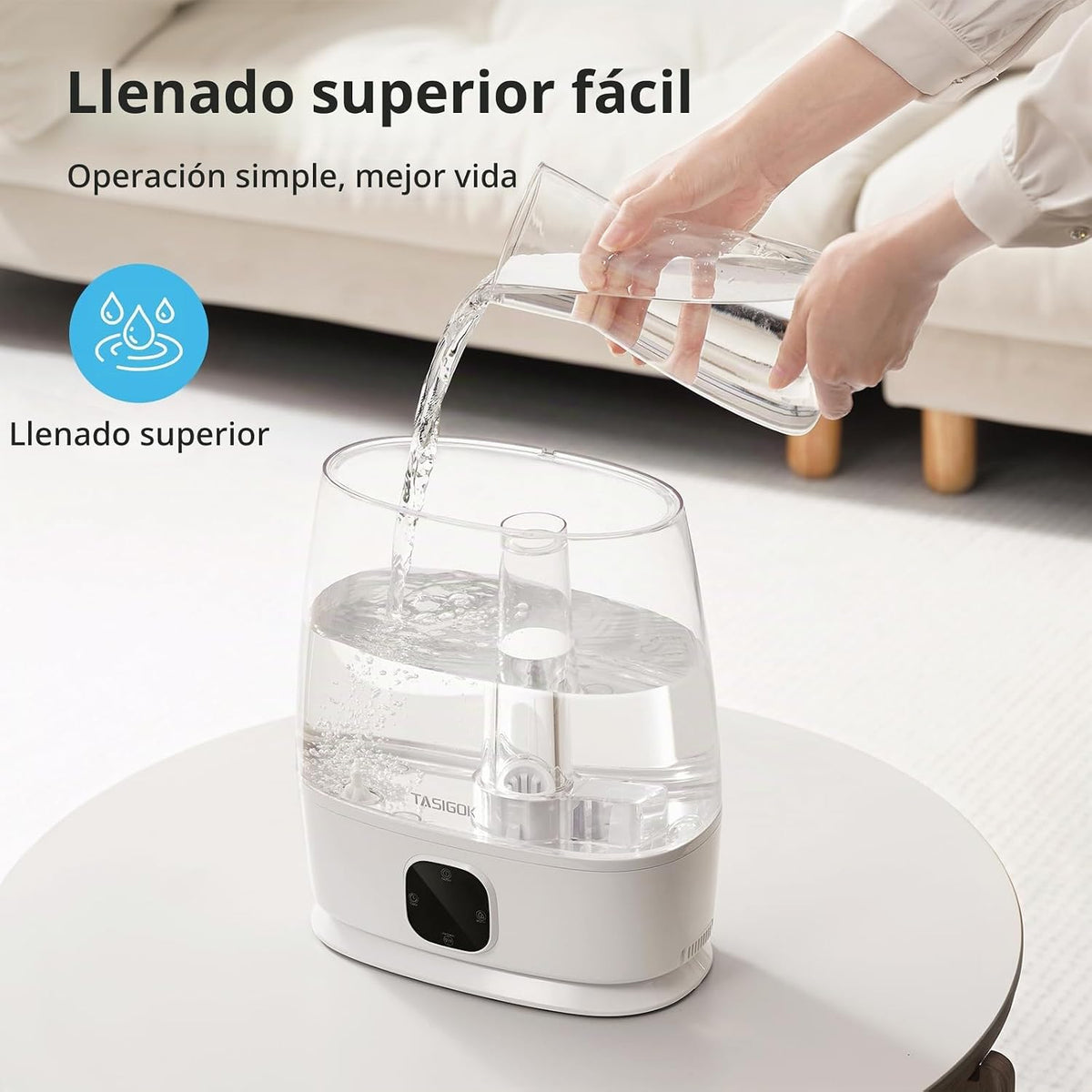 TASIGOK Humidificadores para dormitorio y hogar, humidificador de a...