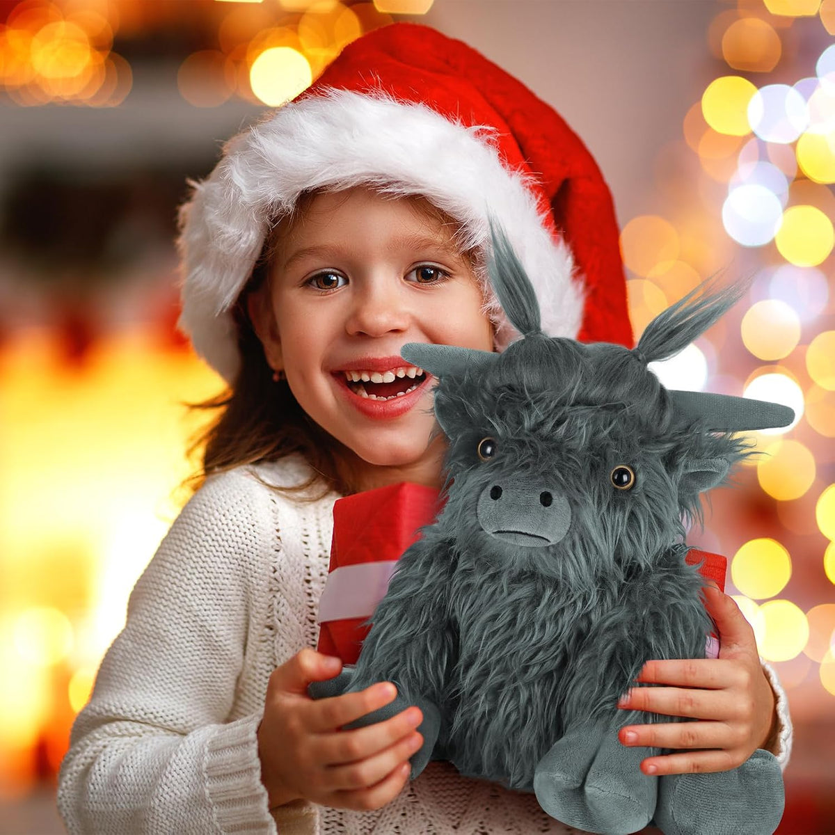 SuzziPals Peluche de Vaca Highland Calentable y Enfriable, Almohadi...