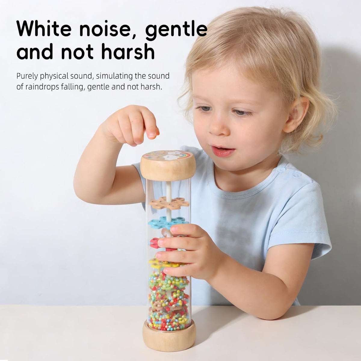 Juguete de tubo de sonido de lluvia Montessori Sensorial Sonajero R...