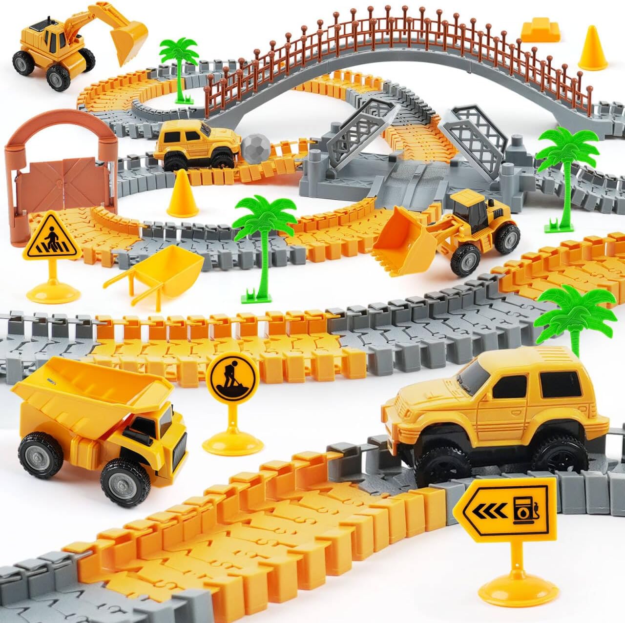 TGJH Juego de Pista de Carreras de Construcción para Niños - Juguet...