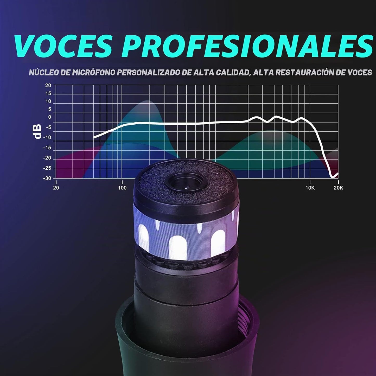D Debra Audio AU800 Pro UHF - Sistema de micrófono inalámbrico de 8...
