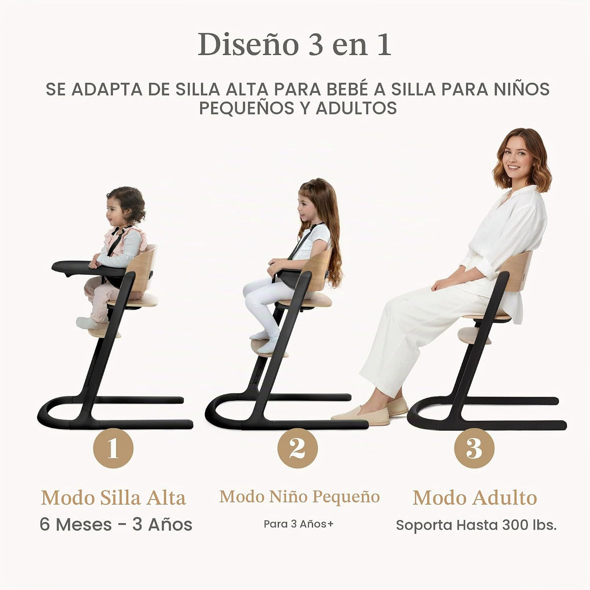 Delta Children Versa - Silla alta ajustable 3 en 1 para bebés y niñ...