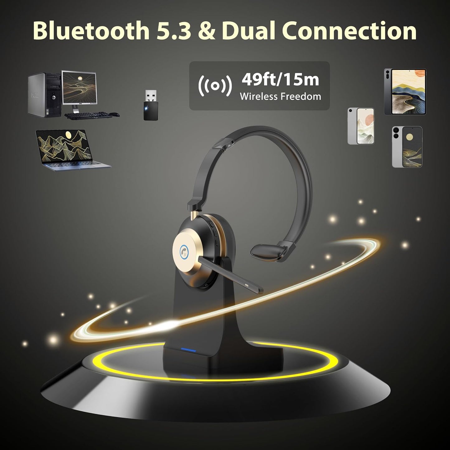 Earbay Auriculares inalámbricos con micrófono para el trabajo - Aur...