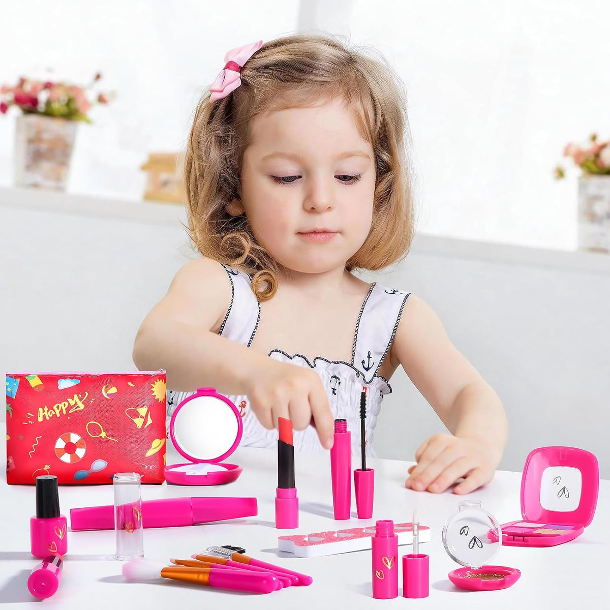 Kit de maquillaje para niñas pequeñas, juego de maquillaje para niñ...