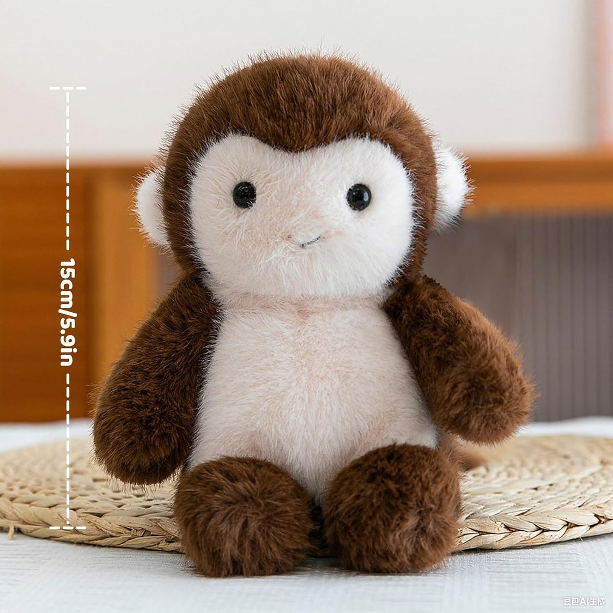 ABEARCAR Lindo mono de peluche, peluche suave, regalo para niños de...