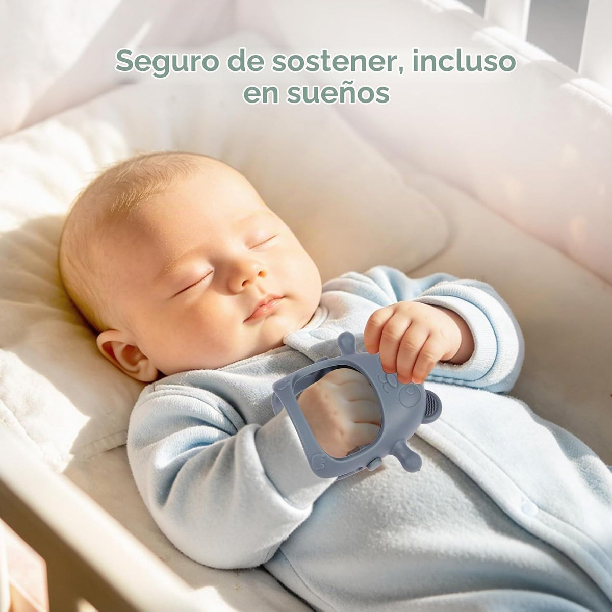 Eascrozn Paquete de 3 juguetes de dentición para bebés de 3 meses,...