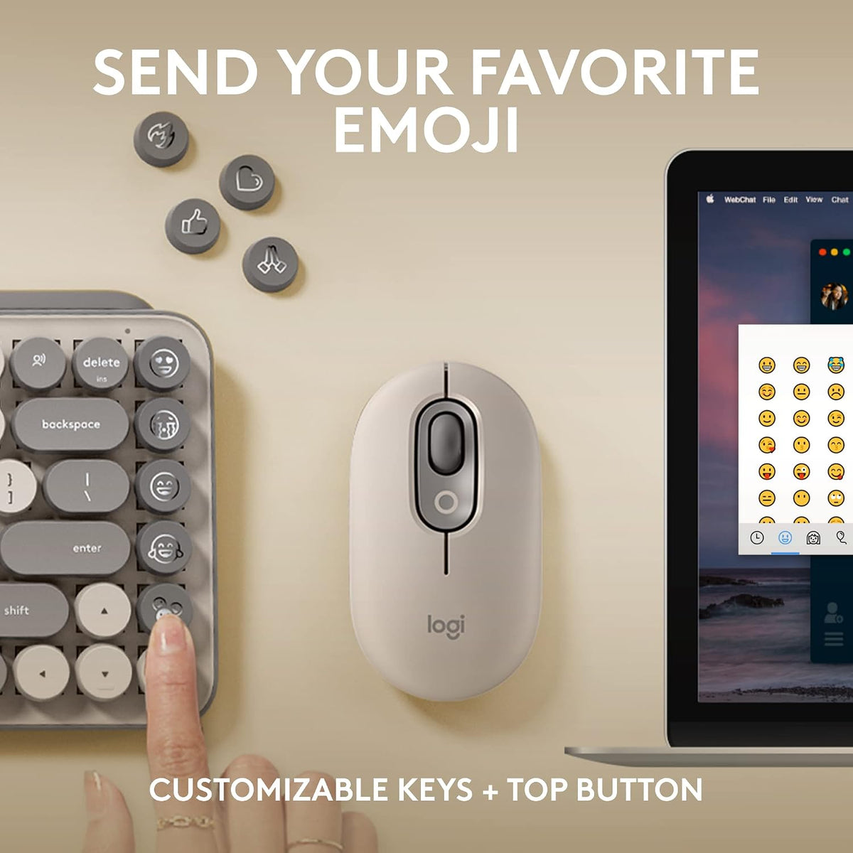 Logitech POP Keys + POP Mouse Conjunto de teclado inalámbrico y mou...