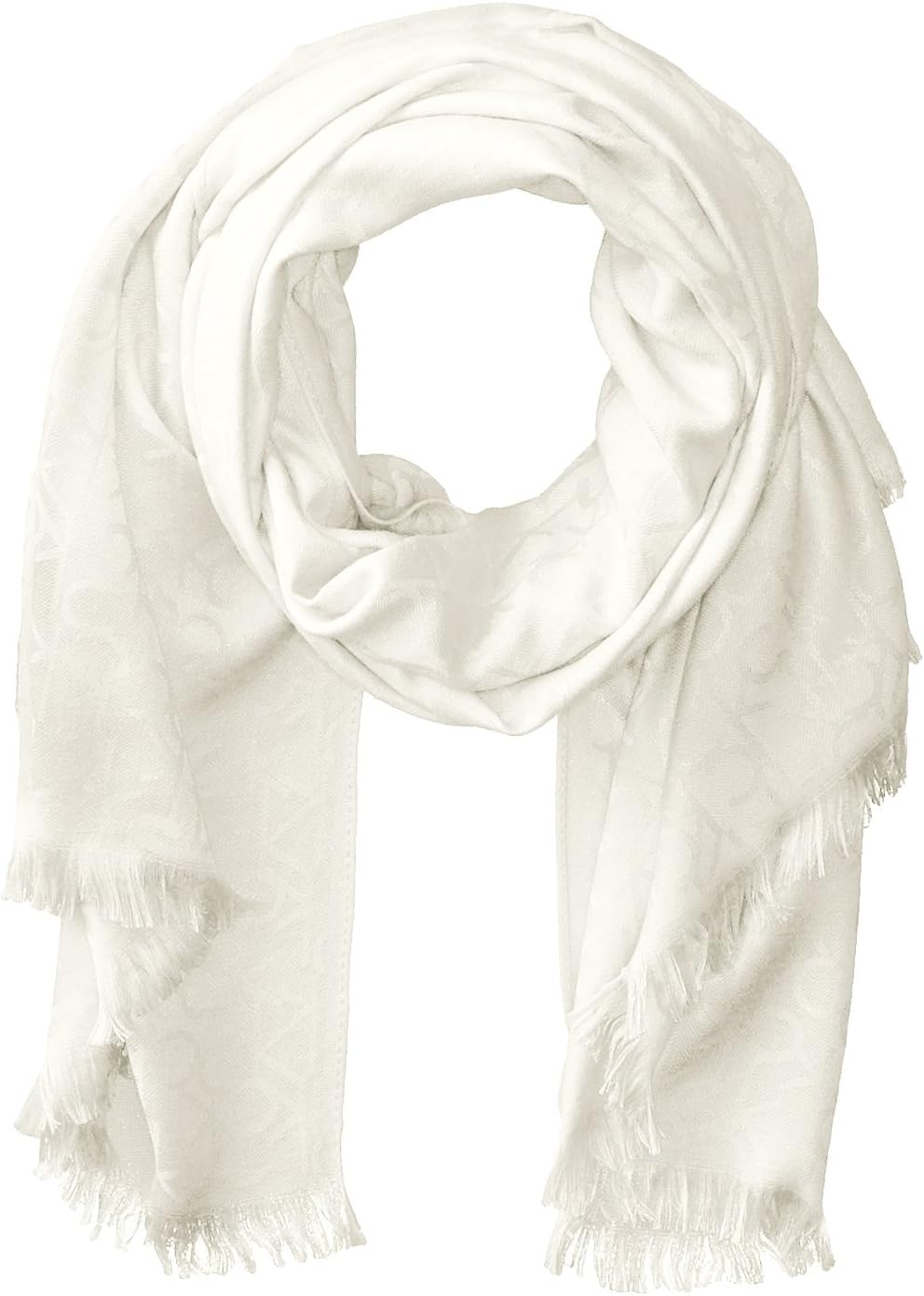 Bufanda de pashmina ligera con estampado de logo en el mismo tono d...