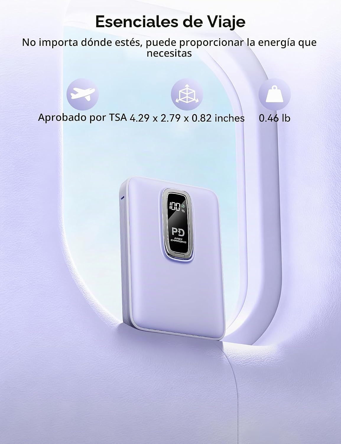 Cargador portátil magnético 10000mAh USB-C 20W Banco magnético del...