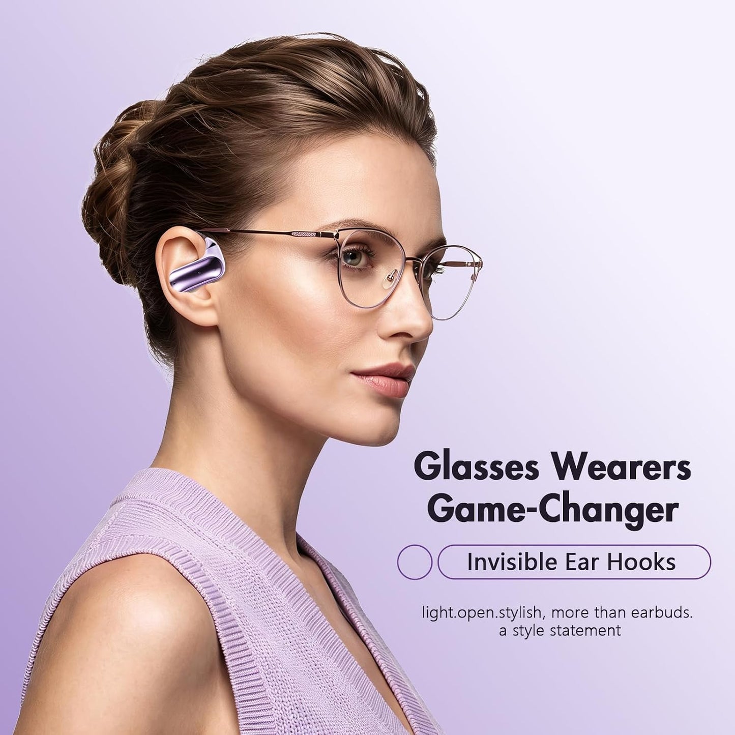 PPBP Auriculares de oreja abierta inalámbricos Bluetooth 6.1, auric...