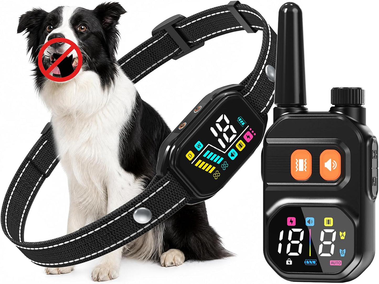 SQBEBS Collar de entrenamiento para perros con control remoto: coll...